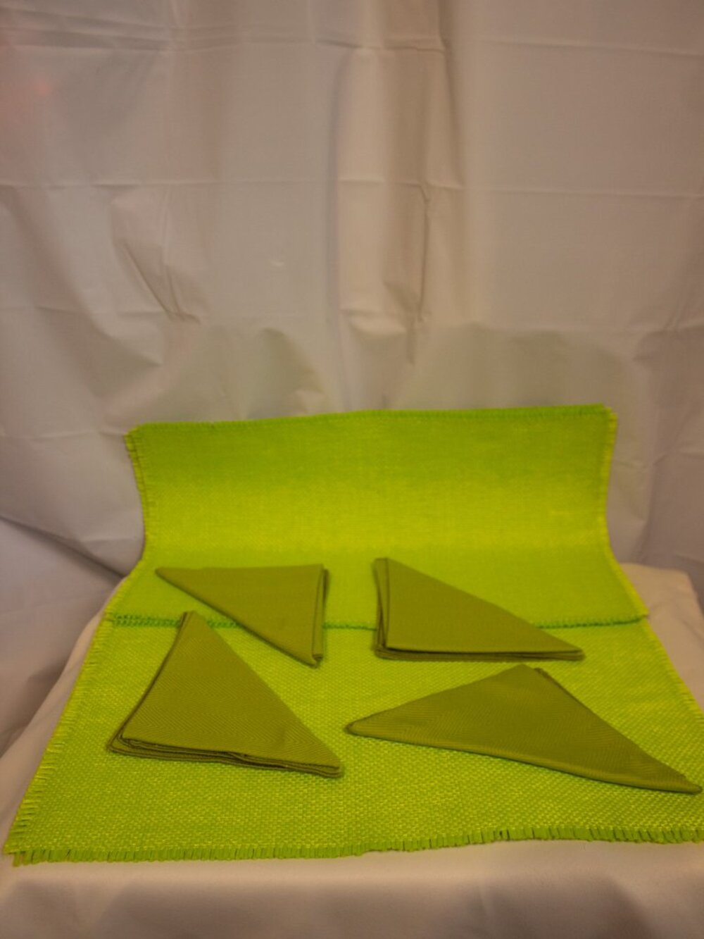 Kemp & Beatley Lime Placemat & Napkin Set – 8 Pc Vintage